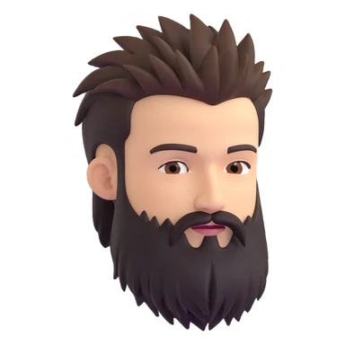 man with beard and spiky hairstyle sticker