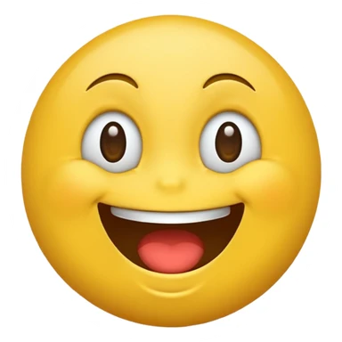 yellow emoji laughing but also rolling its eyes sticker