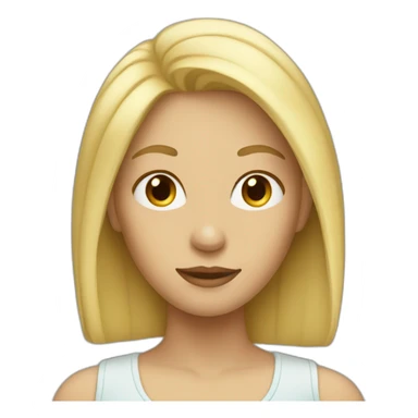 Blonde woman replace sticker