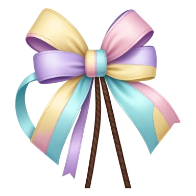 Easter whip decorated with colorful pastel bows sticker