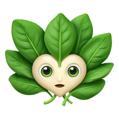 Spinach with eyes sticker