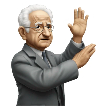 ben gurion photorealistic Gesturing go sticker