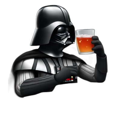 Darth vader drinking berr sticker