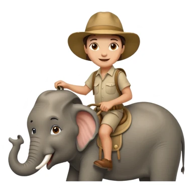 Ride on elephant sticker