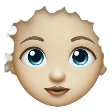 baby with diamonds for eyes sticker