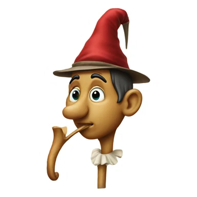 pinocchio long nose sticker
