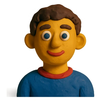 portrait emoji of a person in claymation style sticker