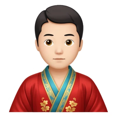 chinese male in 1800s sticker