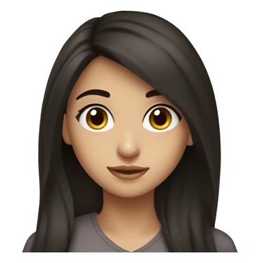 Turkish teen girl with dark hair and dark eyes sticker