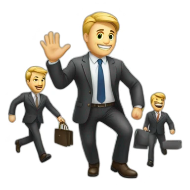 Boss pushing employees to work more  sticker