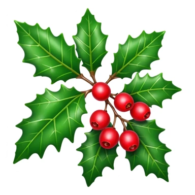 Christmas holly sticker