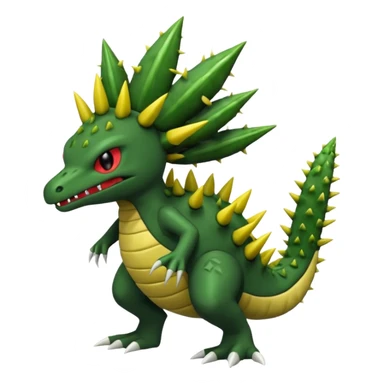 Shiftry-Cacturne-Grovyle-Fraxure-Haxorus-fusion sticker