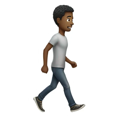 Man walking with lightning sticker