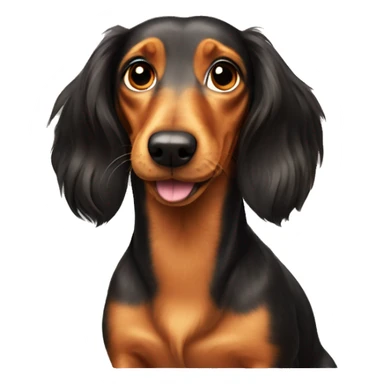 long haired weiner dog sticker