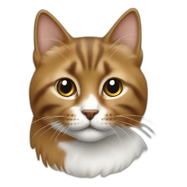 Chat blanc avec des taches marron sticker