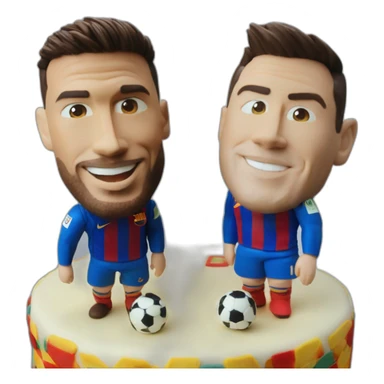 Ronaldo et Messi sur un tortu sticker