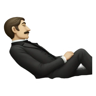 Marcel Proust sleeping sticker