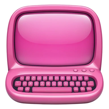 shiny pink translucent 90s PC sticker