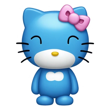 Blue hello kitty sticker