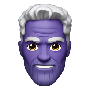 thanos T.O.P with purple hair sticker