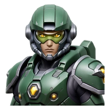 Cinematic Realistic StarCraft Terran Marine Portrait, depicted with rugged determination and futuristic military precision. Clad in advanced, intricately detailed tactical armor in consistent dark green and grey hues, his steely eyes and determined features exude unwavering resolve. Rendered with lifelike texture and dynamic, high-contrast lighting, high shine, noble and disciplined, capturing the essence of a legendary Terran Marine poised for interstellar battle. sticker