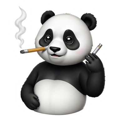 panda smoking a dab sticker