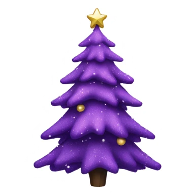 Purple aesthetic Christmas tree sticker
