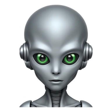 Alien cyborg sticker