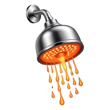 Lava shower head sticker