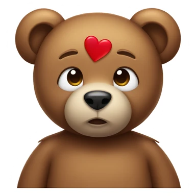 teddybear with heart crying sticker