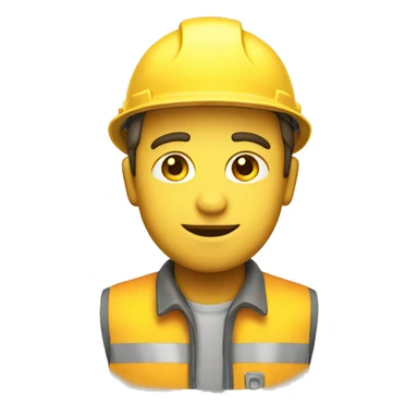A braver man, white skin, with a construction hat yellow sticker