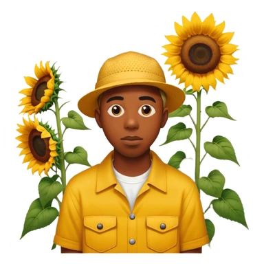 Tyler the creator with 3 sunflower  sticker