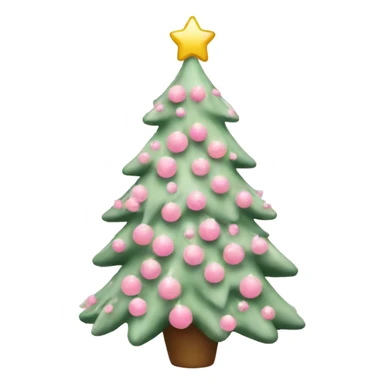 Light pink Christmas tree sticker