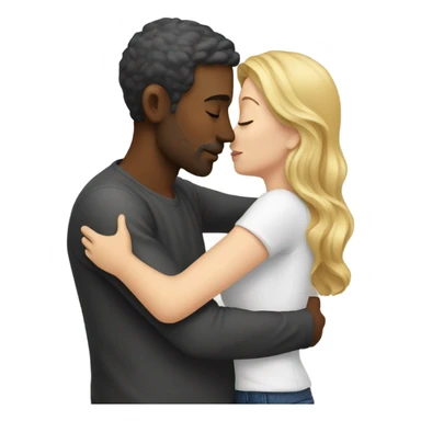 White Man kissing woman sticker