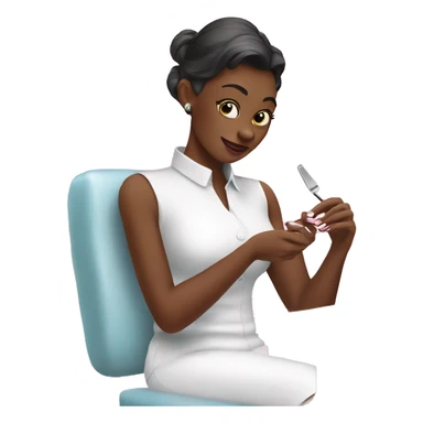 Getting a Manicure with French tips sticker