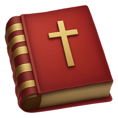 a red Bible sticker