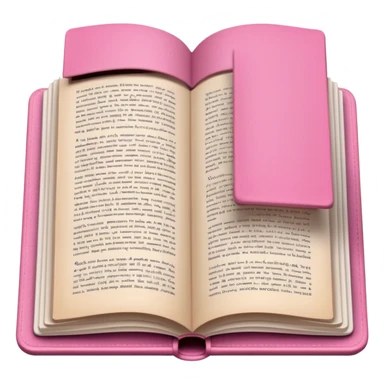 Make an open book, with white pages, but a pink cover only at the bottom!
 sticker