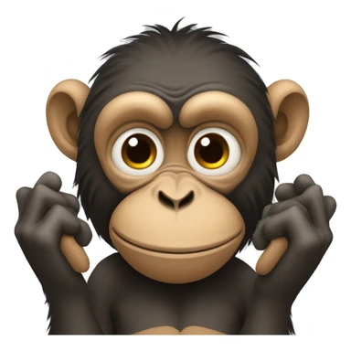 Ape with hands on his cheeks sticker