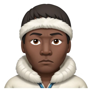 Inuit men photorealistic serious sticker