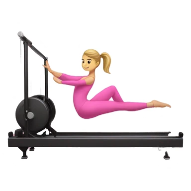 pilates girl in pink pilates asia reformer  sticker