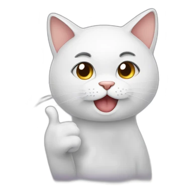 Sad cat doing thumbs up sticker