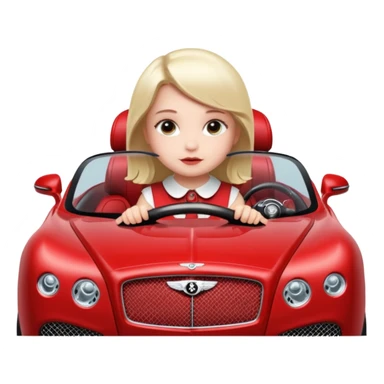 Baby girl in a Bentley power car. sticker