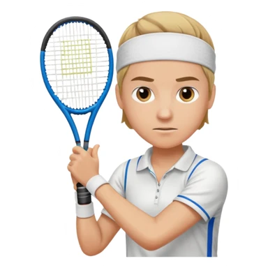 tennisplayer with sweatband sticker