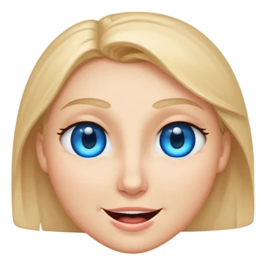 winking face with one glowing blue eye, subtle smirk sticker