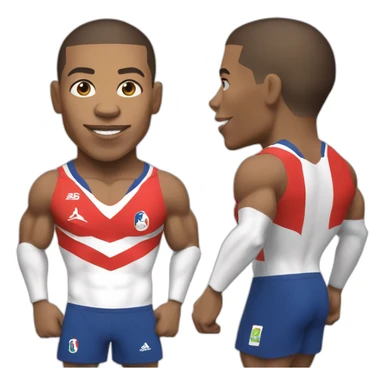 Kylian mbappe, french, world cup, bodybuilder sticker