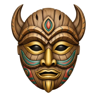 tribal mask sticker