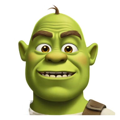 Shrek as a baddie sticker