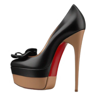 VALENTINO Tan-go PLATFORM PUMP black sticker