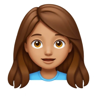 A girl growling like rawr silly vibes but make it an emoji not real human but long brown hair and more silly less angry  sticker