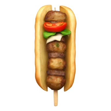 Kebab with potatoes  sticker